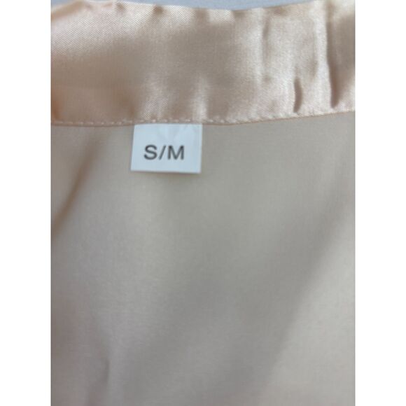 Mother of the Bride NEW Rhinestone Cream Satin Robe Size S/M Kimono Wedding - Picture 8 of 11